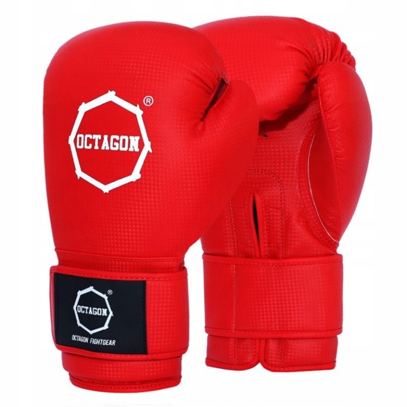 Boxerské rukavice Octagon Kevlar Červené Kickboxing K1 MuayThai Mma 12 O
