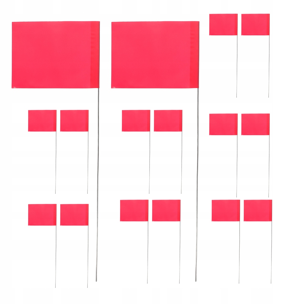 ŻÓŁTY BANER FLAGI ZRASZACZA DRUT STALOWY 50 SZT