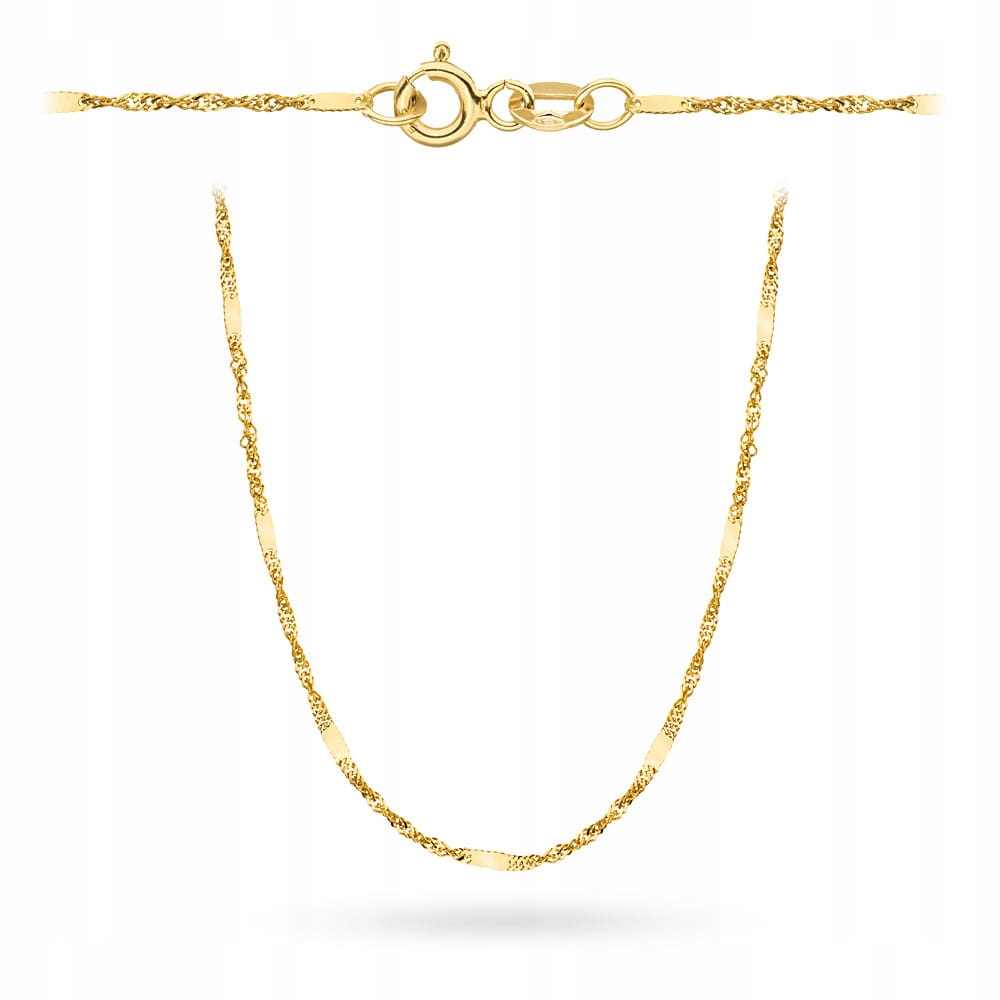 Řetízek zlatý 2.68 g 585 singapure s plechem, délka 50 cm, elegantní