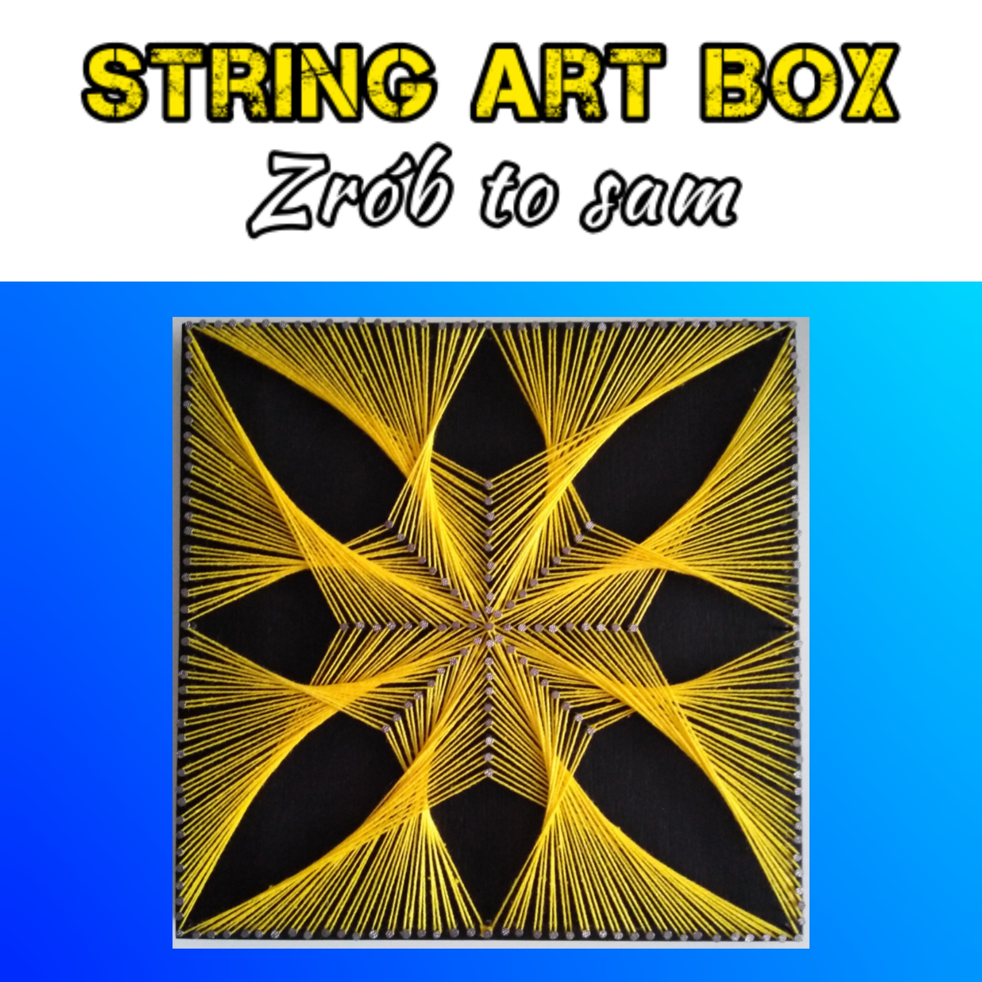 Sada String Art Diy Astro geometrický flower
