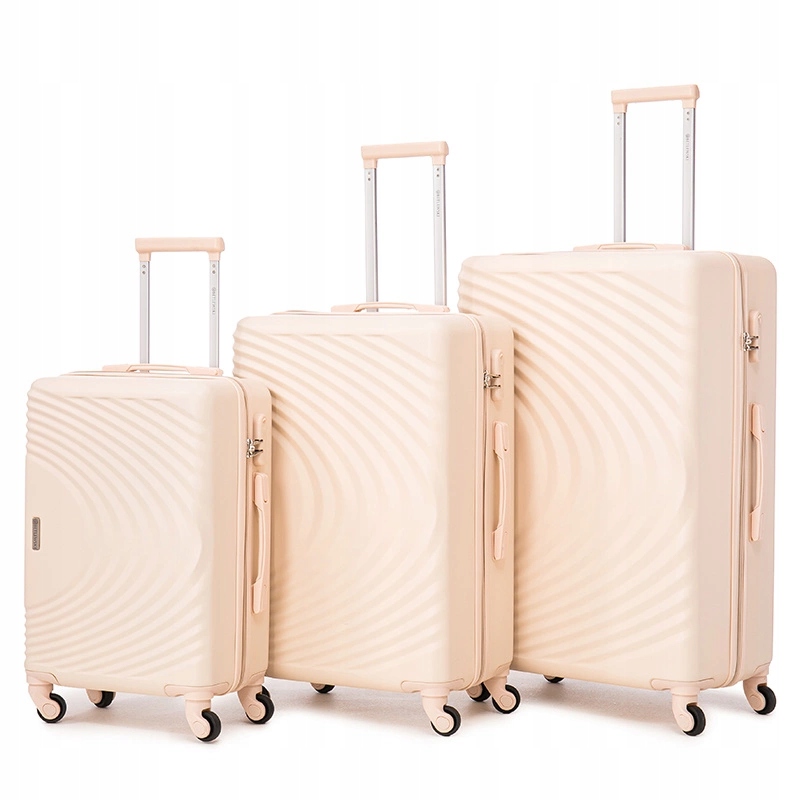 Zestaw 3 walizek BELTEWSKI SINOPE beżowy BWA-055 3 Marka Betlewski