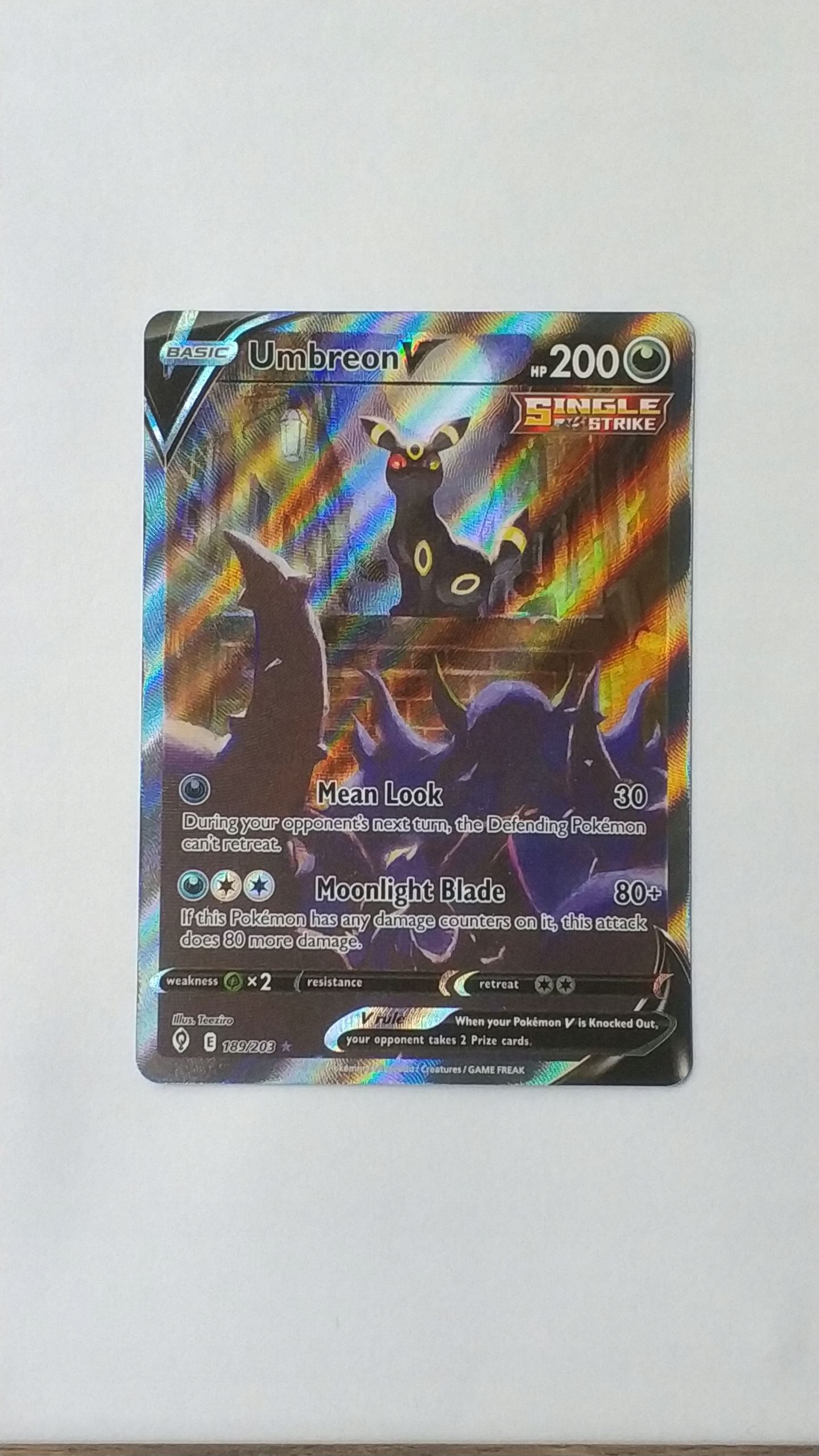 Umbreon V 189/203 Alt Art Evolving Skies Stan używany 635 zł