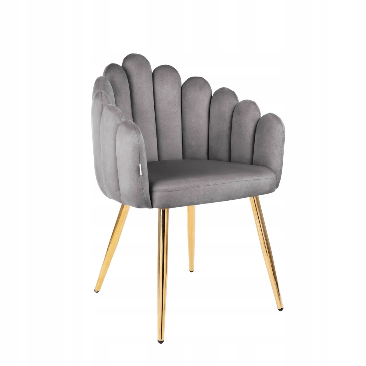 Kreslo Lana velúrové sivé 56x55x83 cm Homla