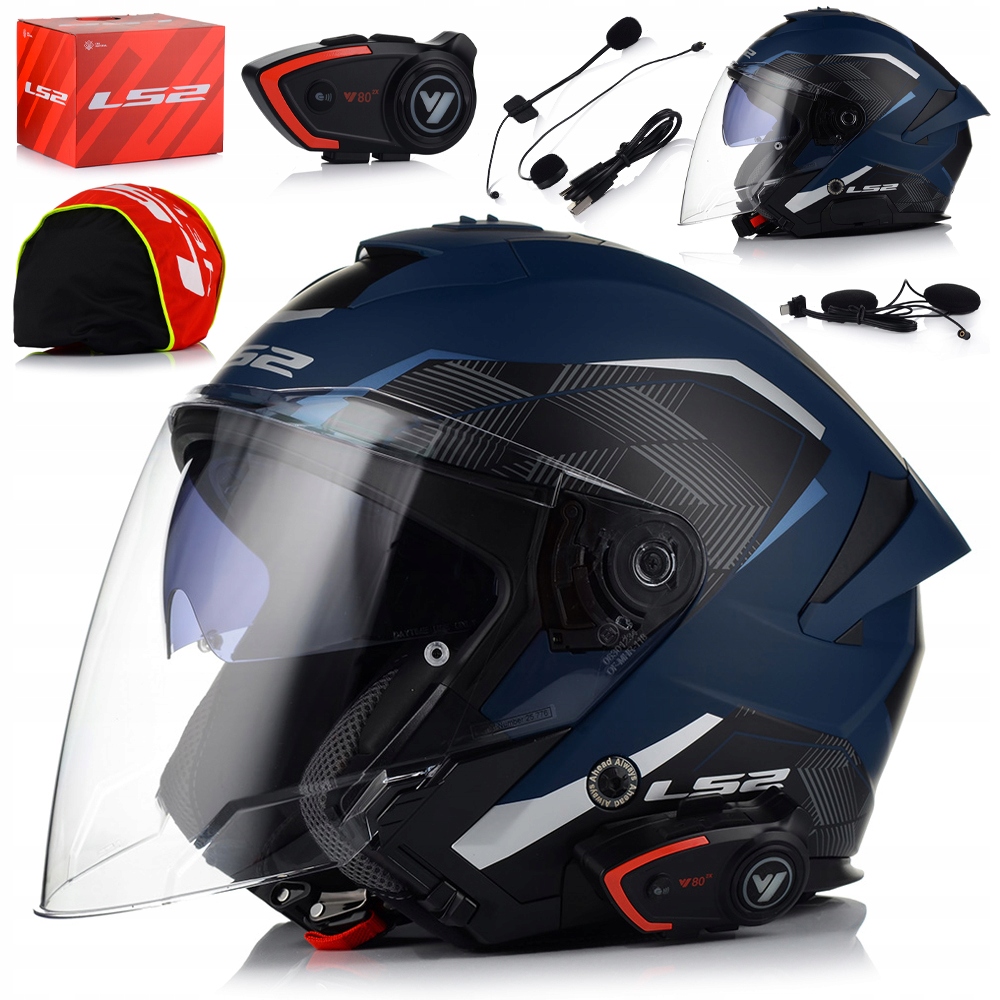 Otvorená Motocyklová Prilba LS2 OF618 Verso II Air Blenda Interkom