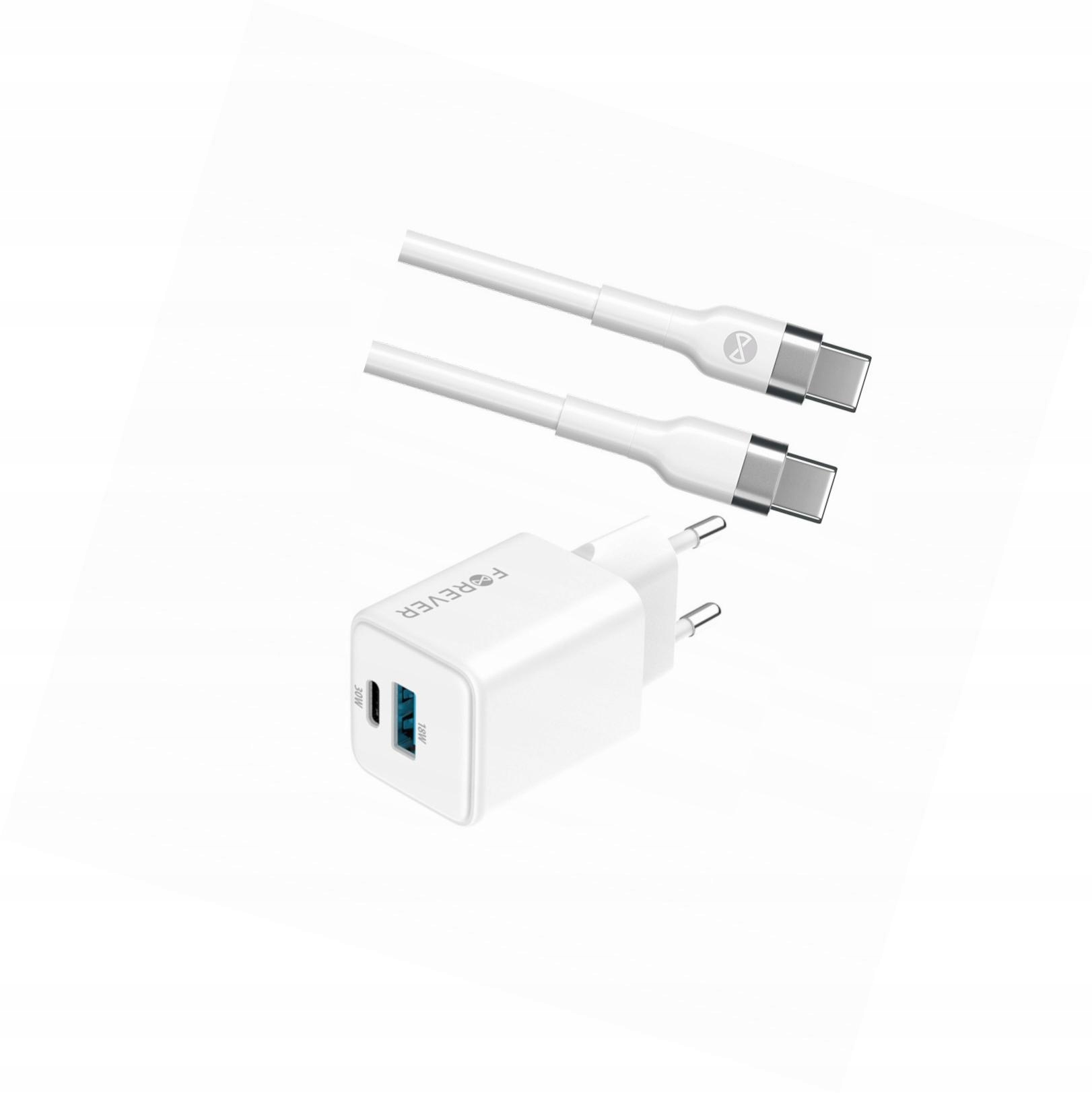 Szybka ładowarka GaN 30W Usb i Usb-c z kablem do Samsung Galaxy M21