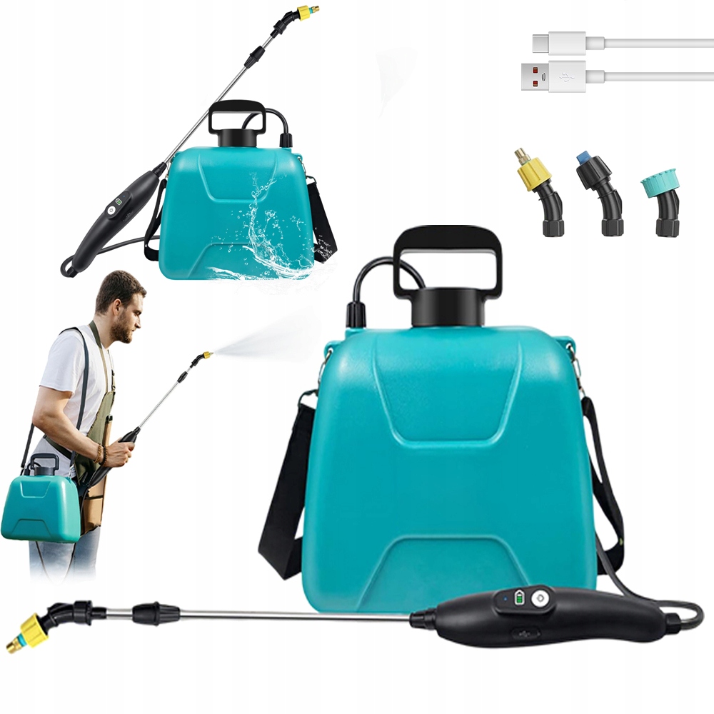Batohový Postřikovač 8L Elektrický Akumulátor Regulace Tlaku Trysky