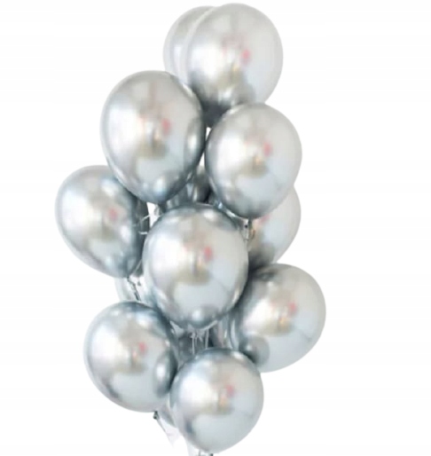 

Balony Srebrne Metaliczne Impreza Wesele 100 Szt