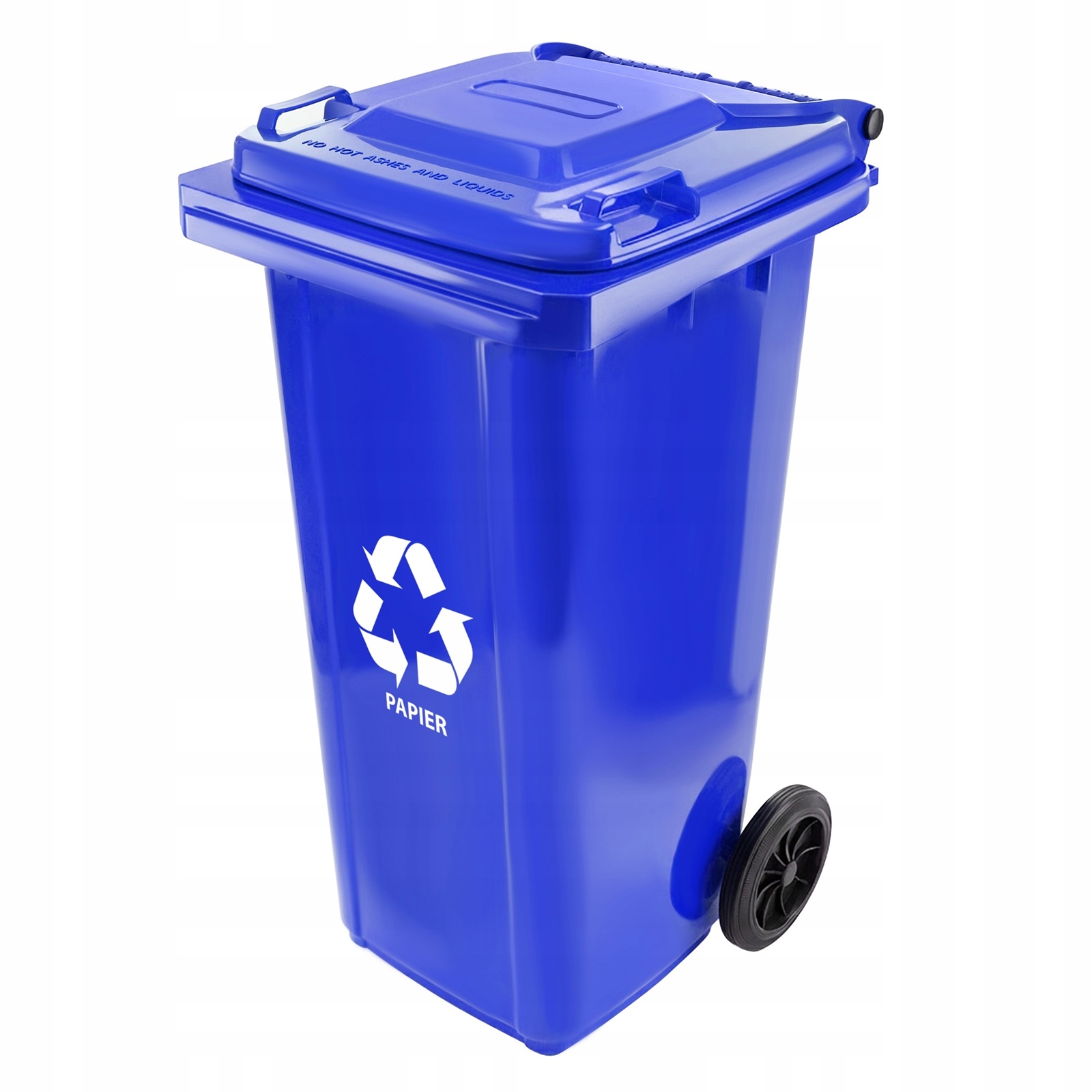 Kosz do segregacji papieru 120 litrów niebieski kontener na makulaturę
