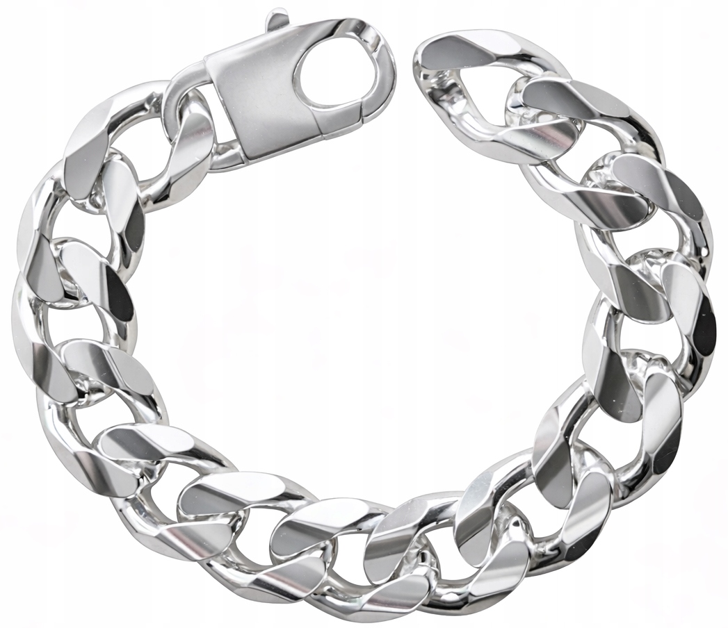 Stříbrný Pánský Náramek Pancíř Silný 25 CM 18,9 MM Stříbro 925