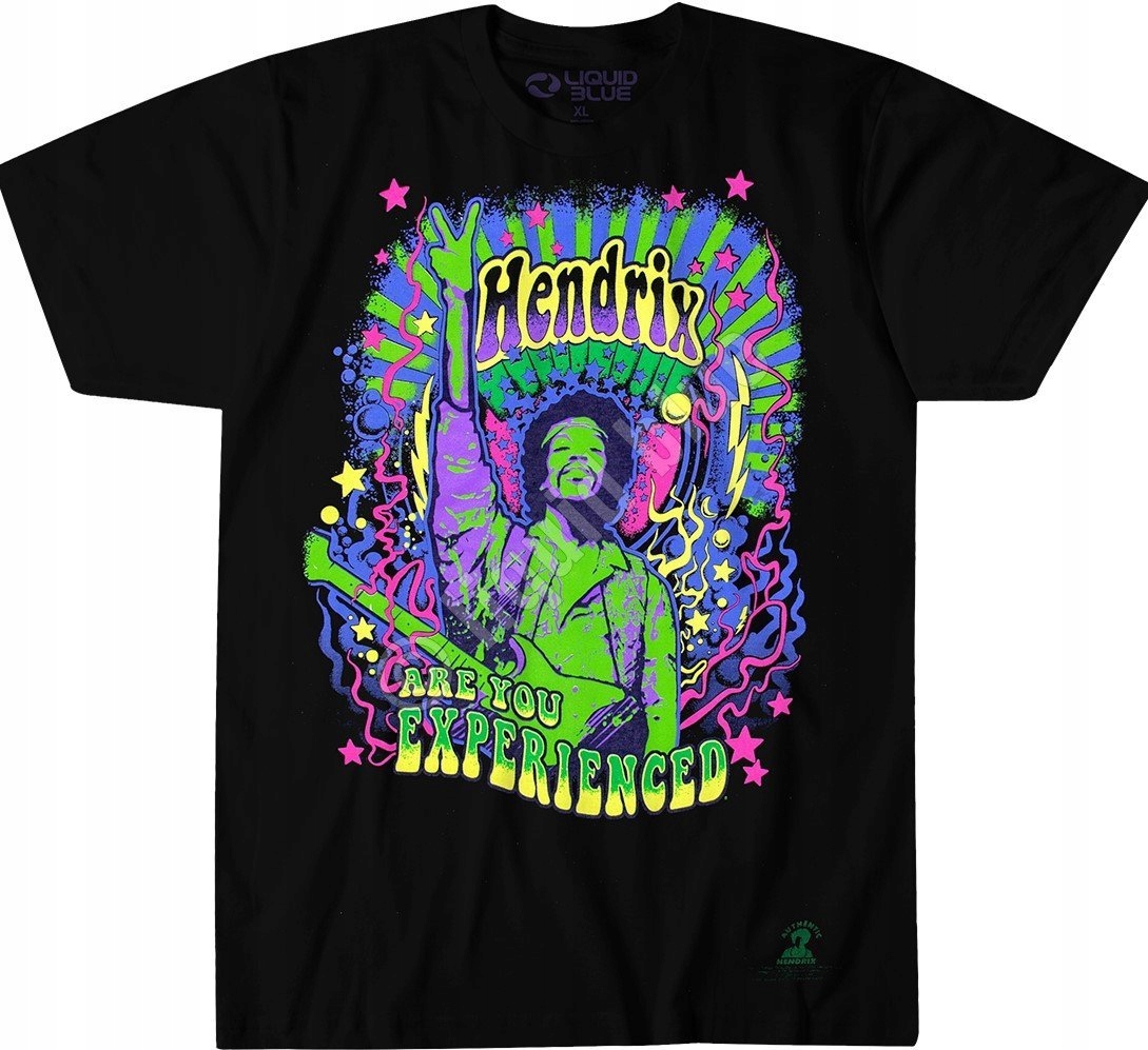 Jimi Hendrix Are You Experienced Tričko Liquid Blue Velikost S
