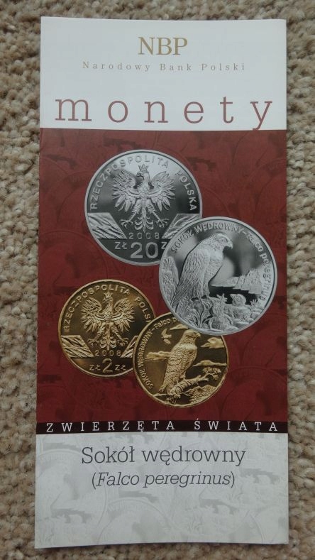 Folder 20 zł 2008,SOKÓŁ,stan I (10 szt)