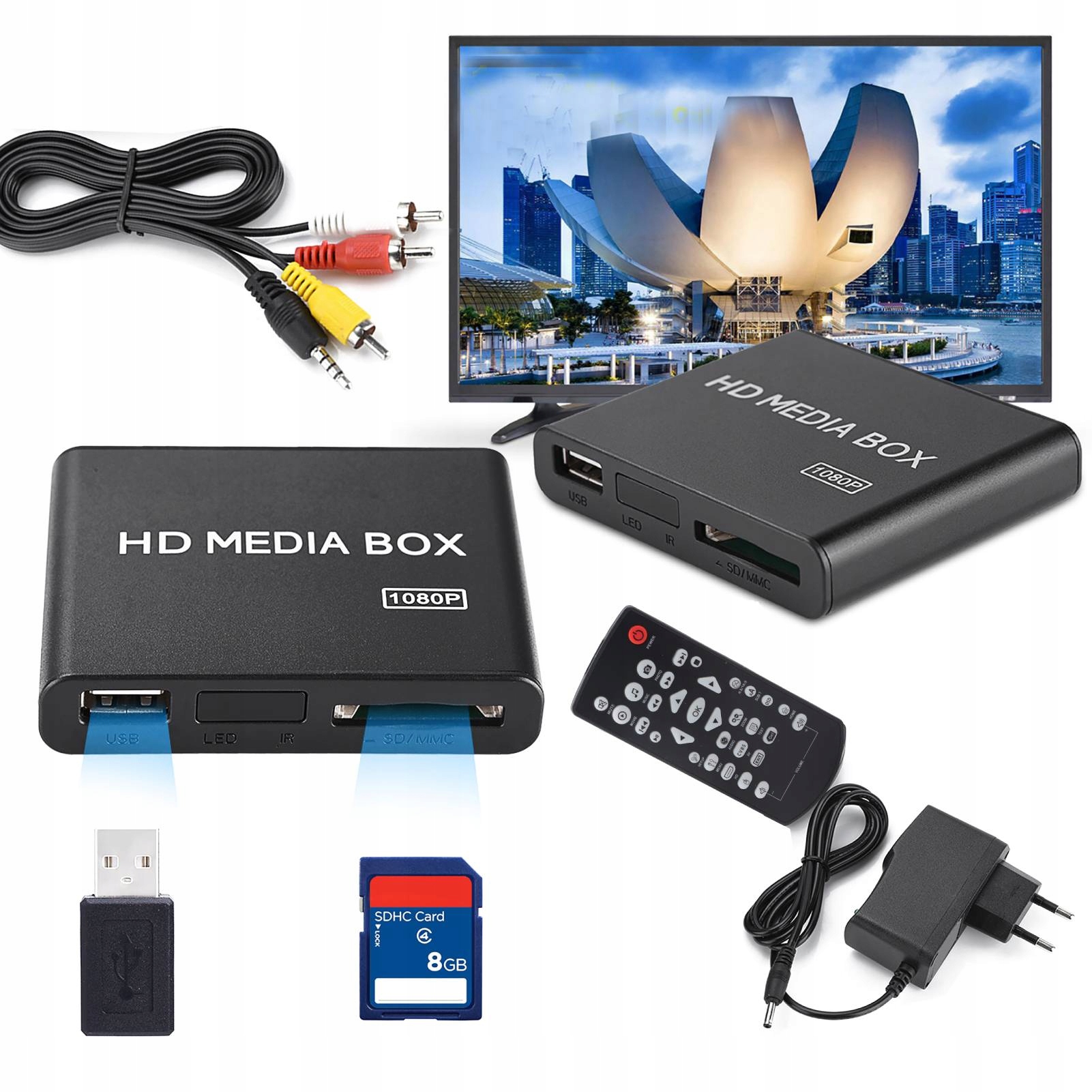 Odtwarzacz Wideo Multimediální 1080P Full Hd 110V-240V Inteligentní