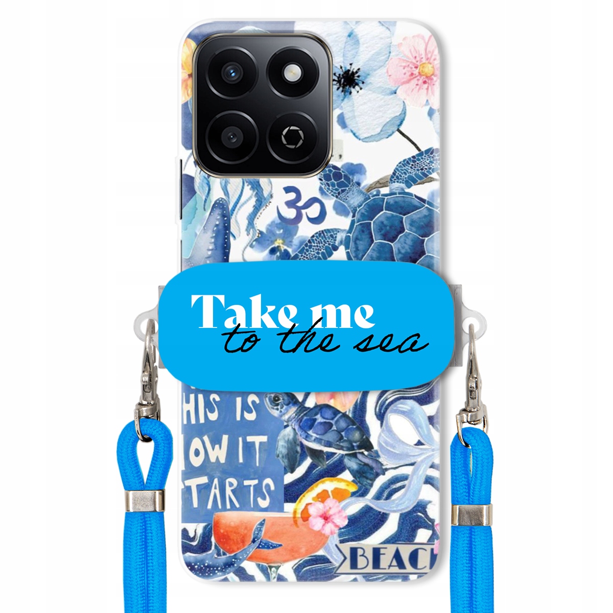 Pouzdro pro Honor 200 Smart Vodítko Crossbody Blue Držák Take Me To The Sea