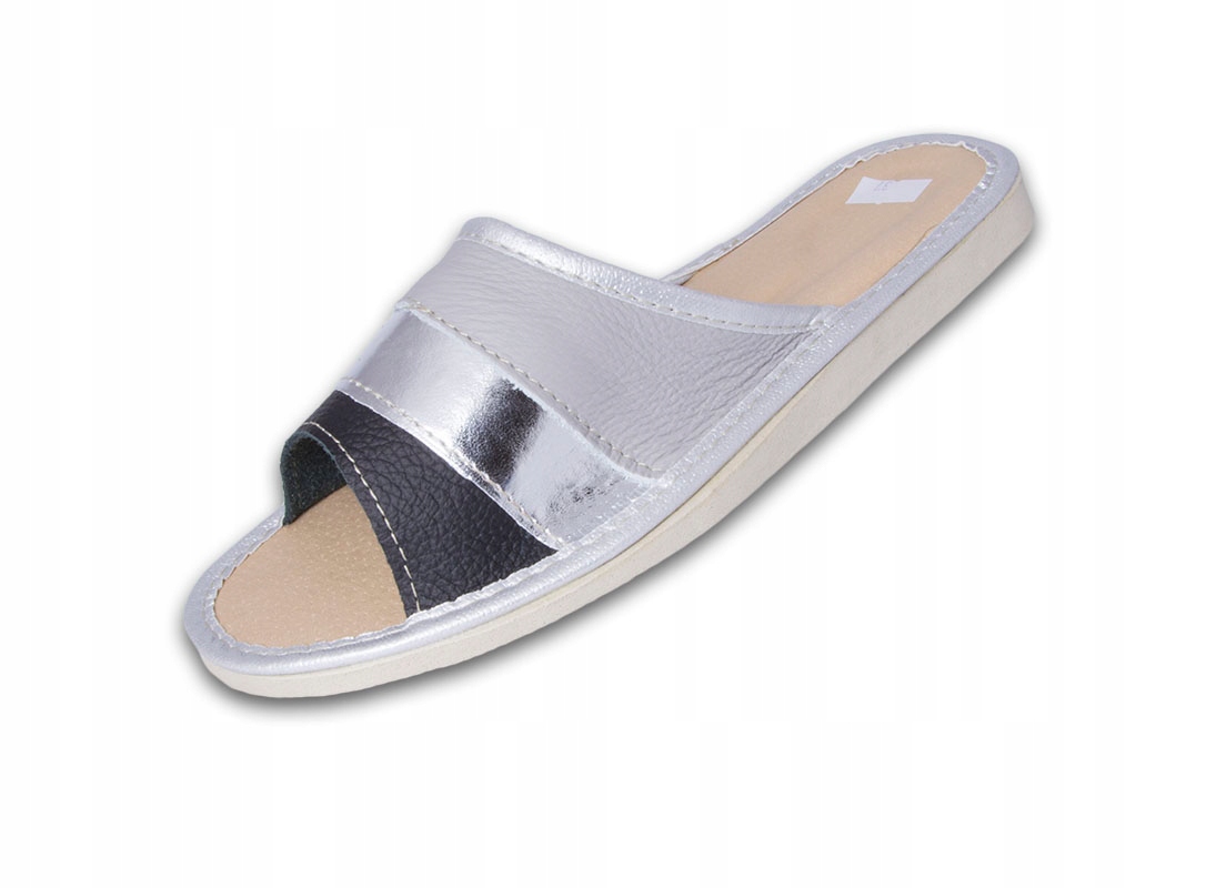 SKÓRZANE PANTOFLE DOMOWE, KAPCIE DOMOWE rozmiar 38 Rozmiar 38