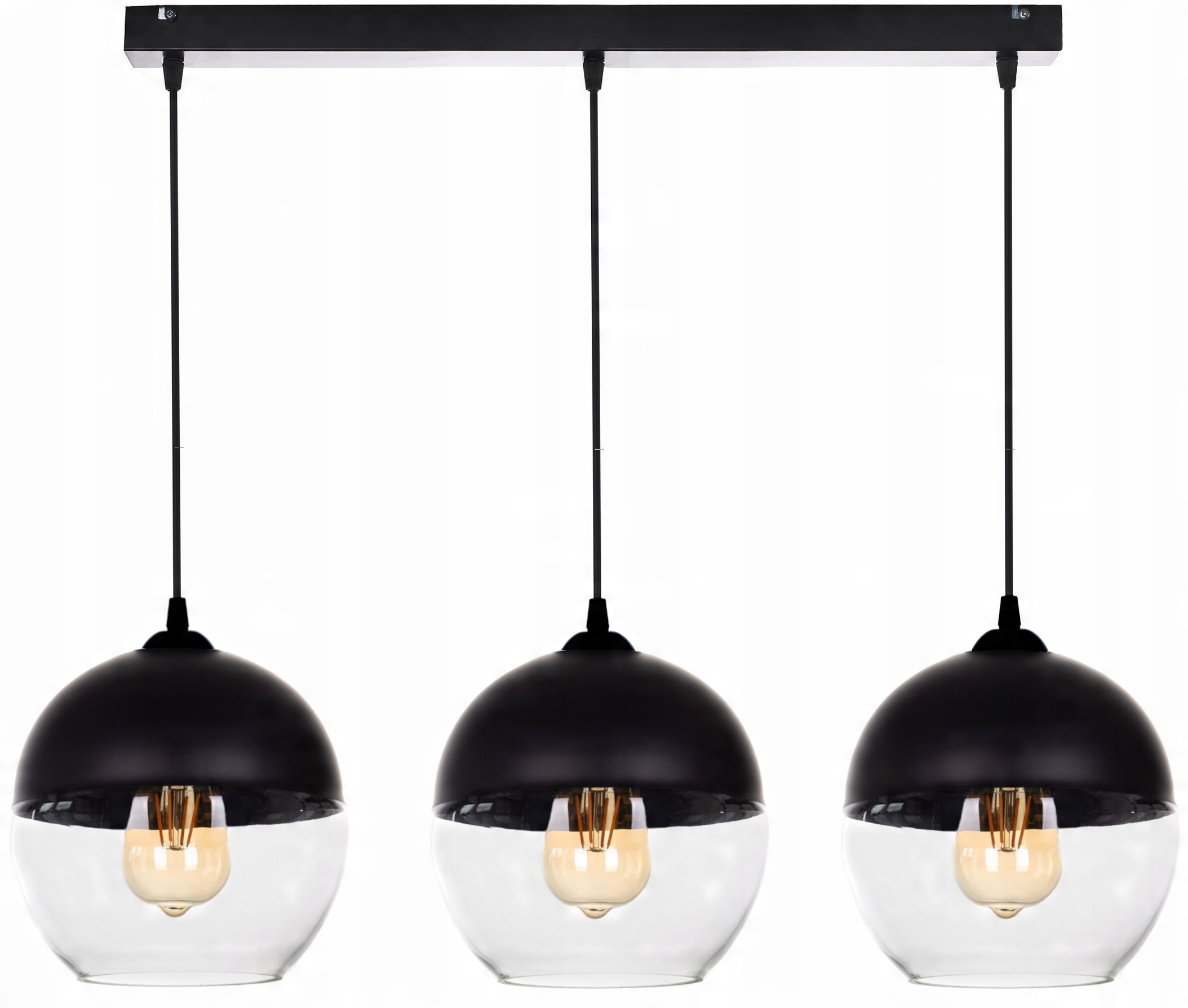 

Szklana Lampa Wisząca Sufitowa Grube Szkło Led