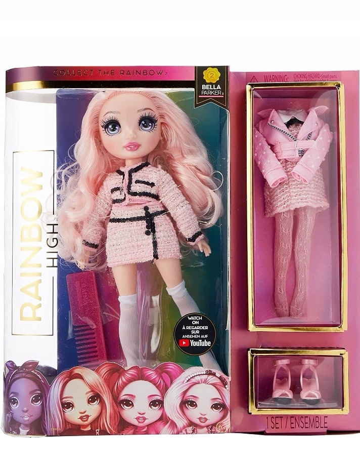 

Rainbow High Doll Tęczowa Modna Lalka Bella Parker