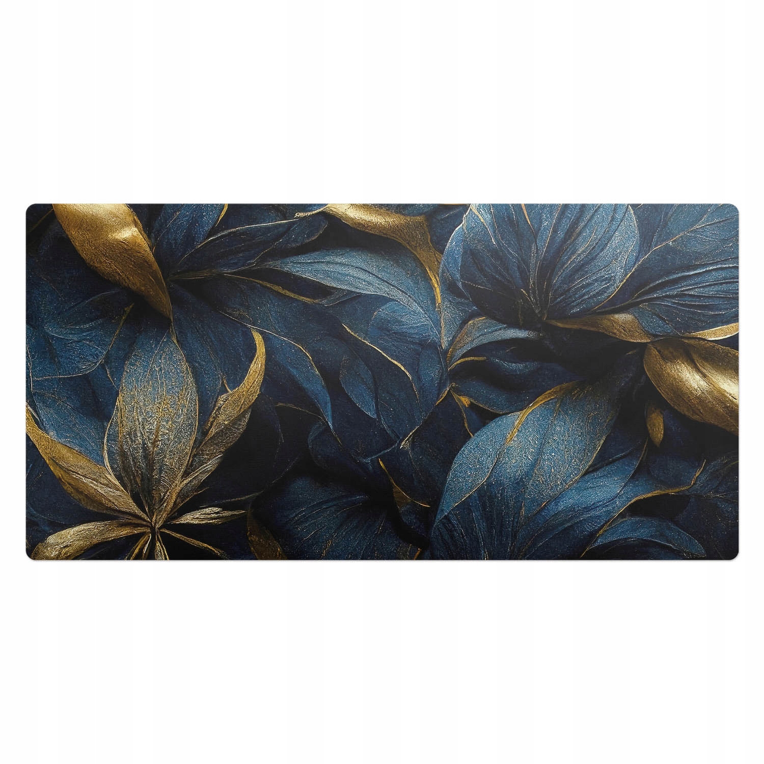 Podkładka gamingowa antypoślizgowa pod myszkę Liście z elegancją 100x50 cm