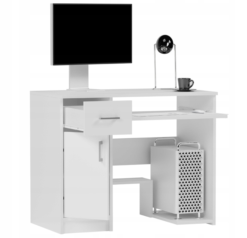 BIURKO KOMPUTEROWE 90CM STOLIK LAPTOP BIAŁA N-10