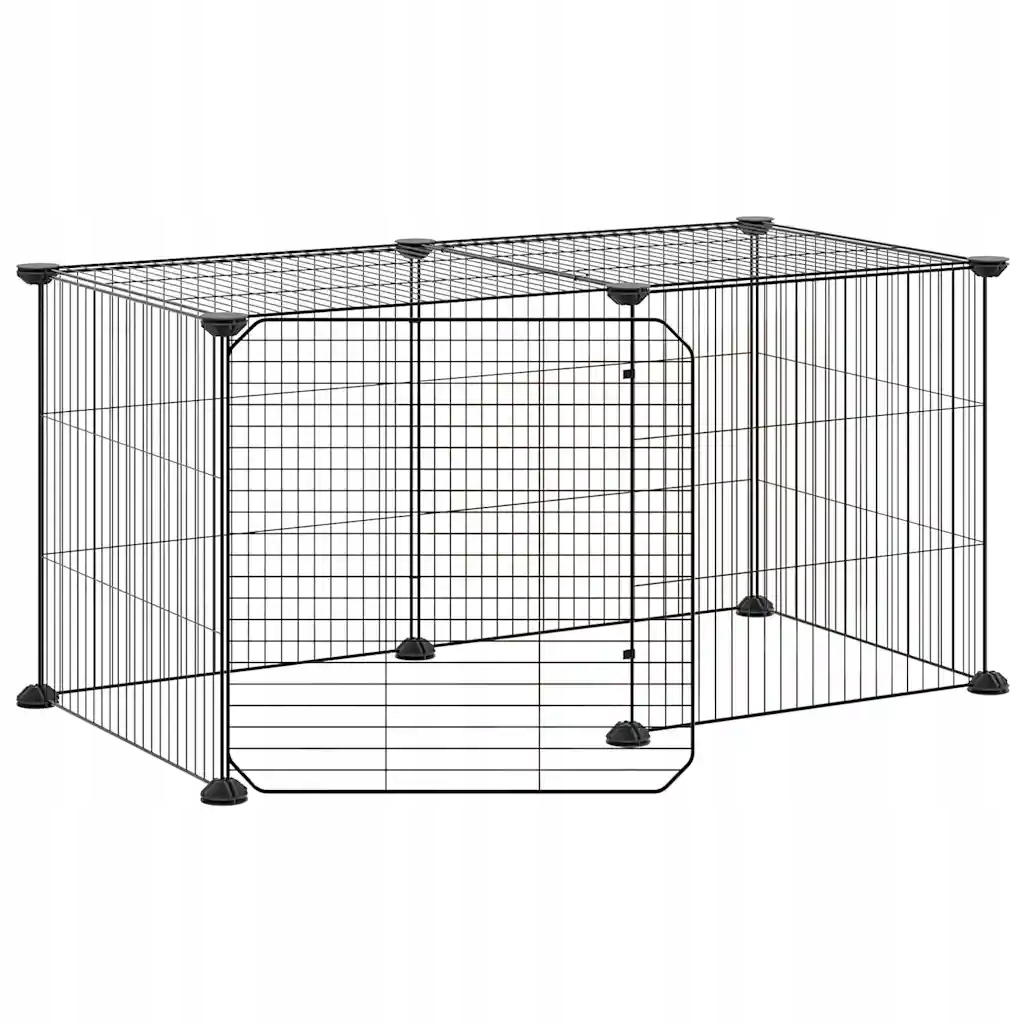 Levně Klec pro zvířata z malované oceli, 35 x 35 cm, černá