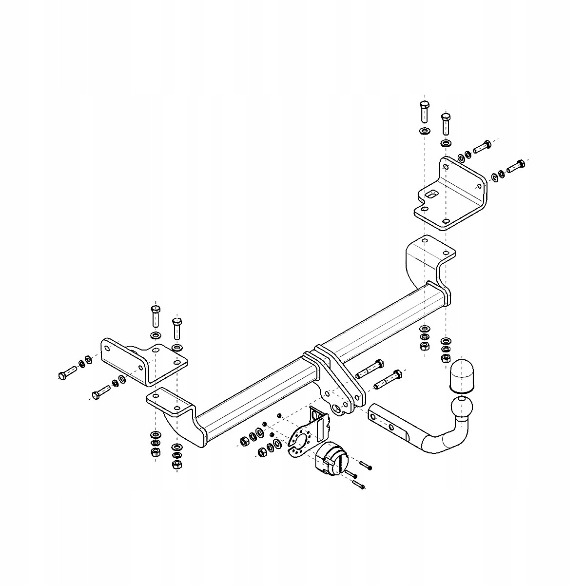 Hak holowniczy do Hyundai i30 Fastback 3 III PDE od 2017 MODUŁ 13 PIN Producent Steinhof