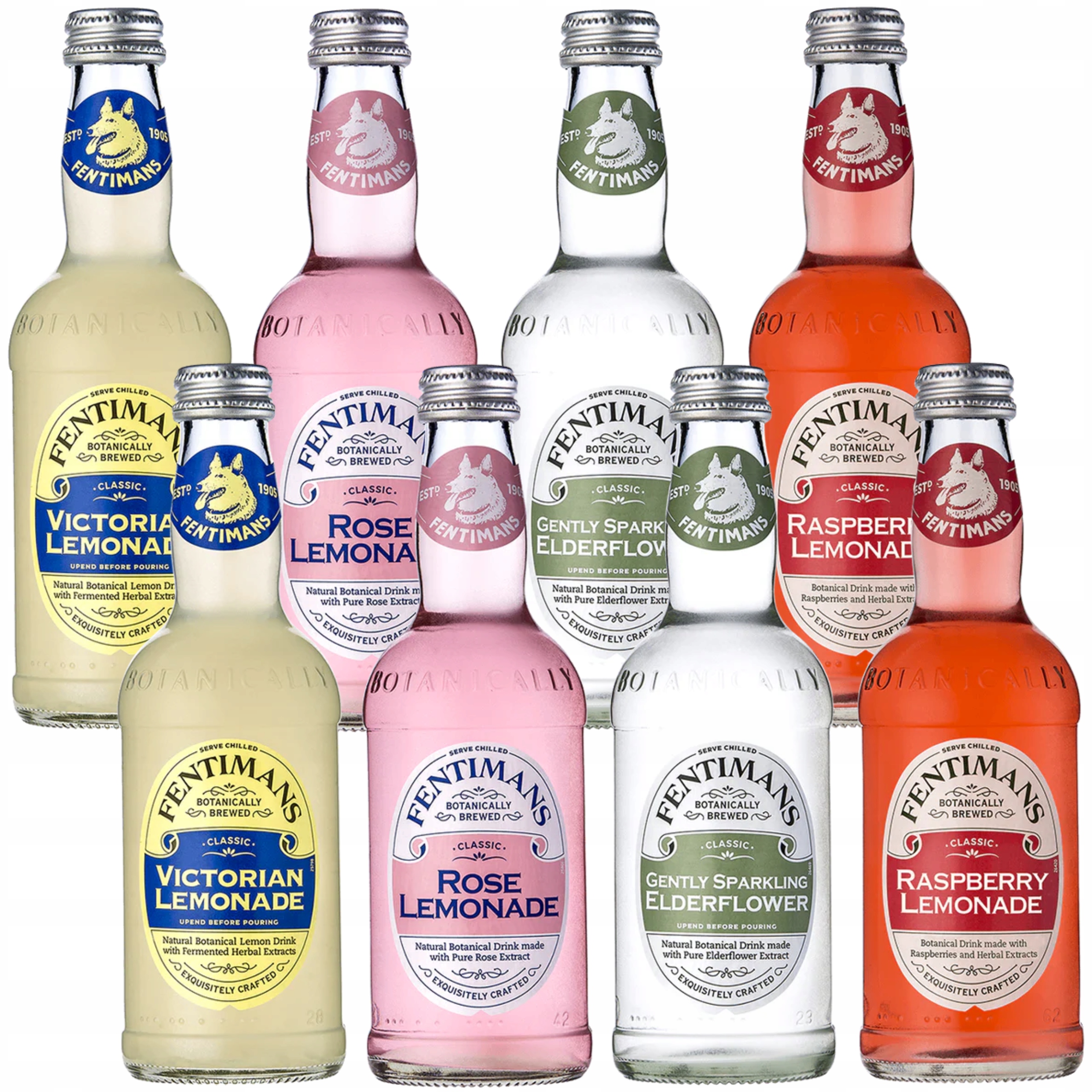 Lemoniady Fentimans Rose Lemonade Elderflower Raspberry Victorian MIX