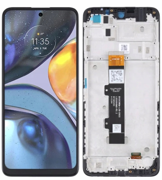 Originální LCD displej displeje pro Motorola Moto G22 XT2231 Rámeček černý