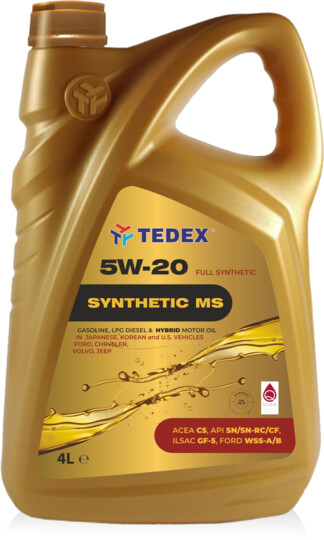 Olej silnikowy Tedex Synthetic Ms 5W20 4L C5 Ford WSS-M2C948-B Zawieszka