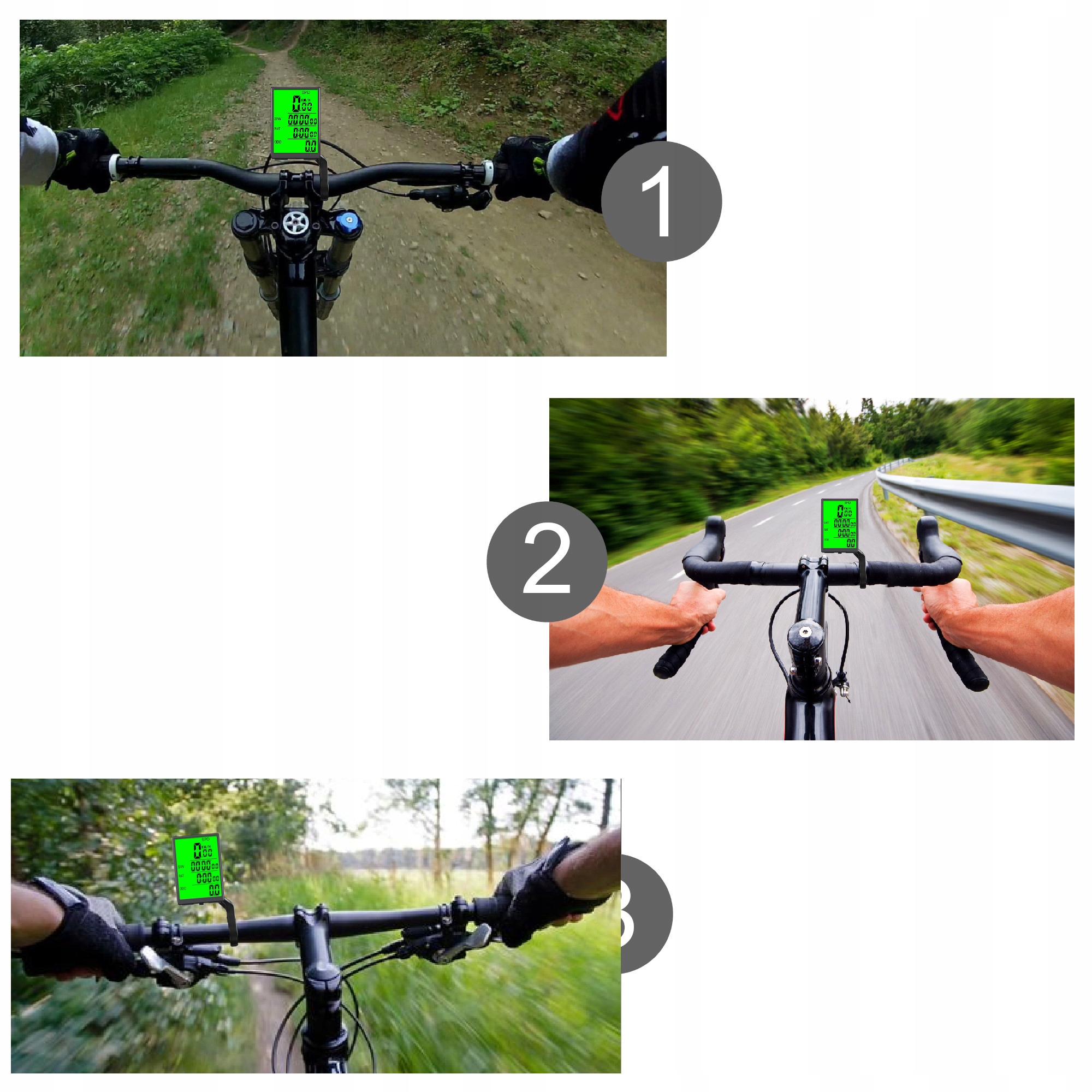 LICZNIK ROWEROWY BEZPRZEWODOWY DUŻY PODŚWIETLANY 31 FUN wodoodporny +UCHWYT Marka Inna marka