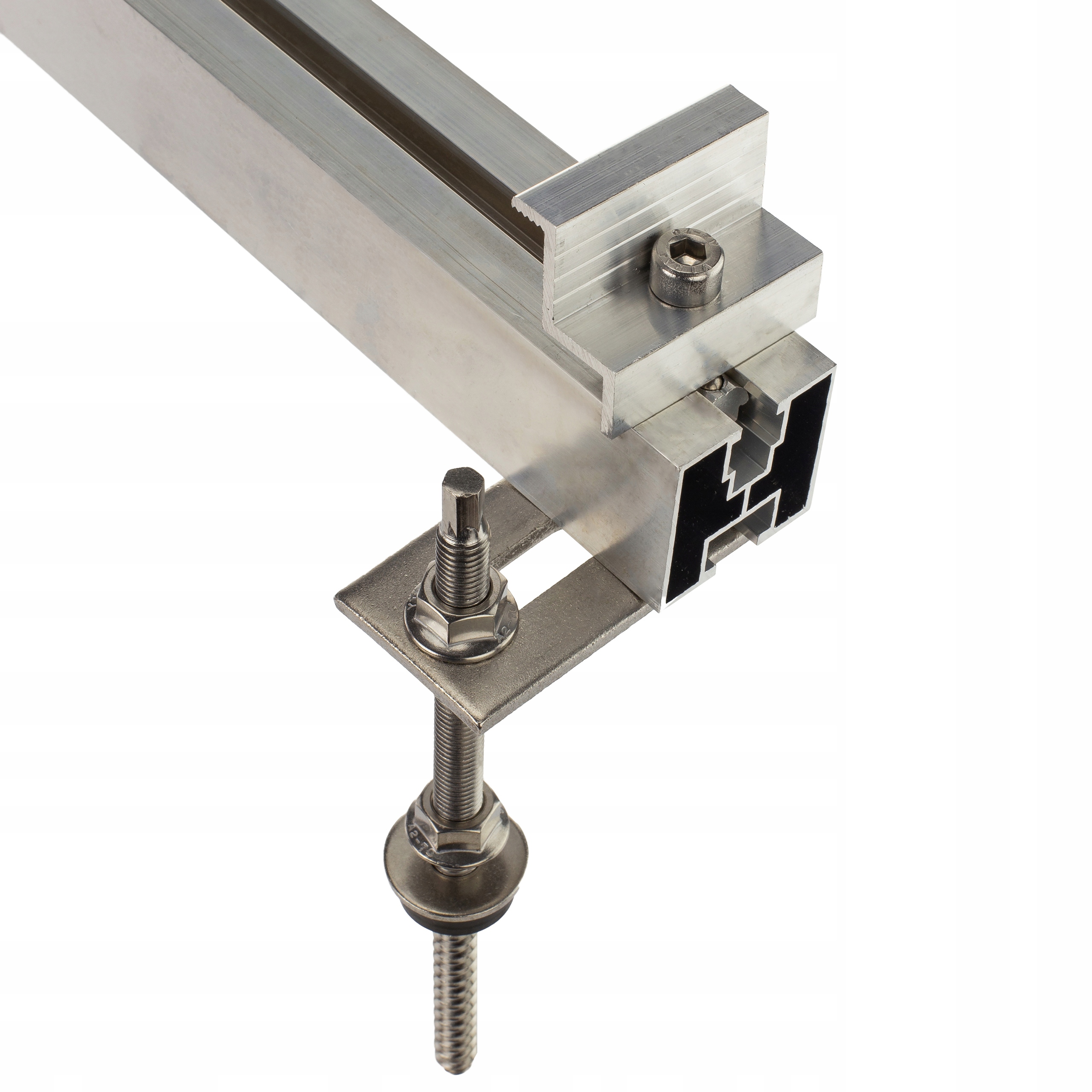 Klema końcowa CZARNA klamra zacisk panel PV 35mm Długość 0.05 m