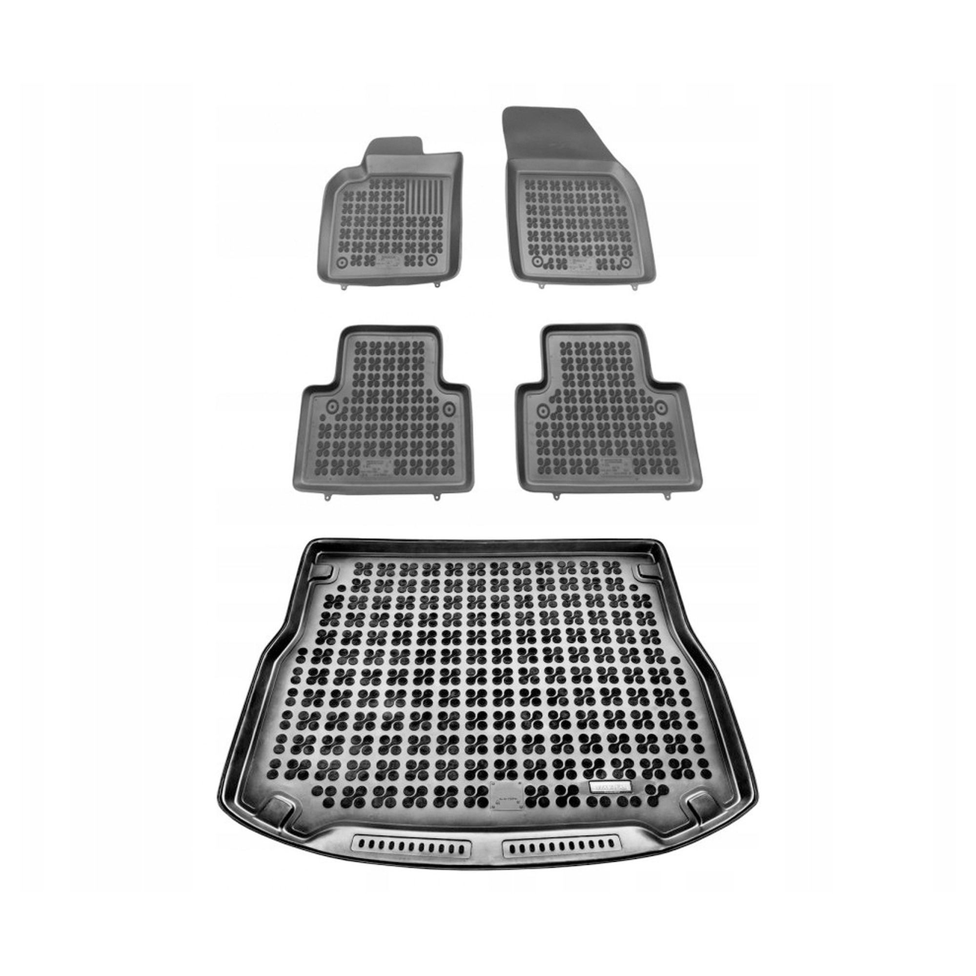 Gumová sada kobercov a rohoží Volvo S40 II 2007-2012 Sedan po facelifte