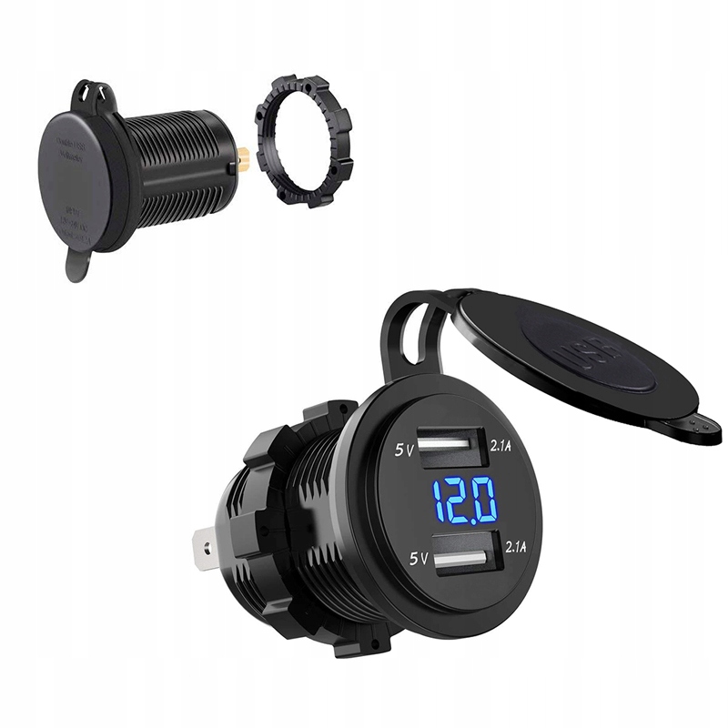

Ładowarka 2x Usb 5V 2.1A Gniazdo Samochodowe