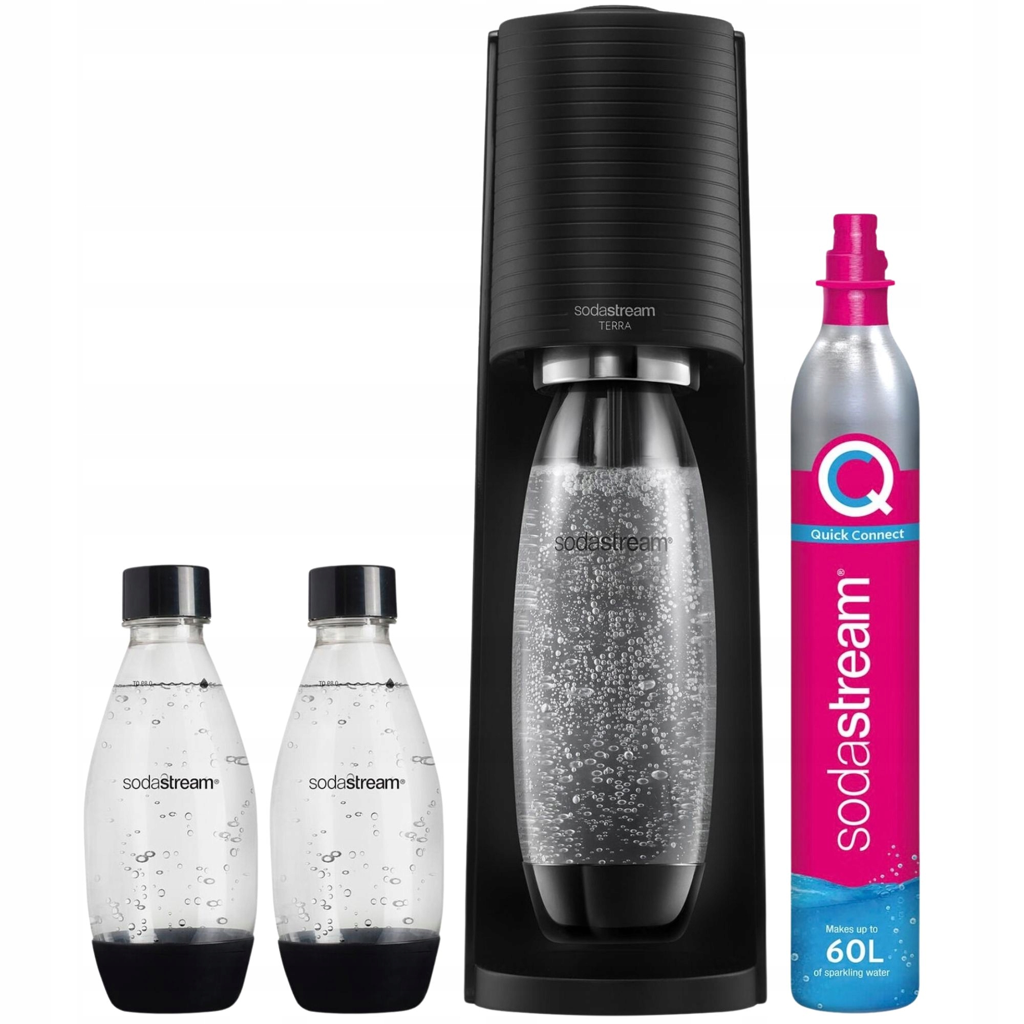 Sada Saturátor Sodastream Terra čierna 3 fľaše