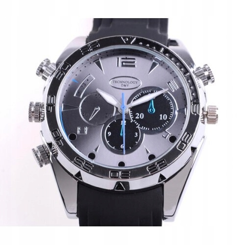 Szpiegowski ZEGAREK UKRYTA KAMERA NOC FULL HD 16GB Marka inna