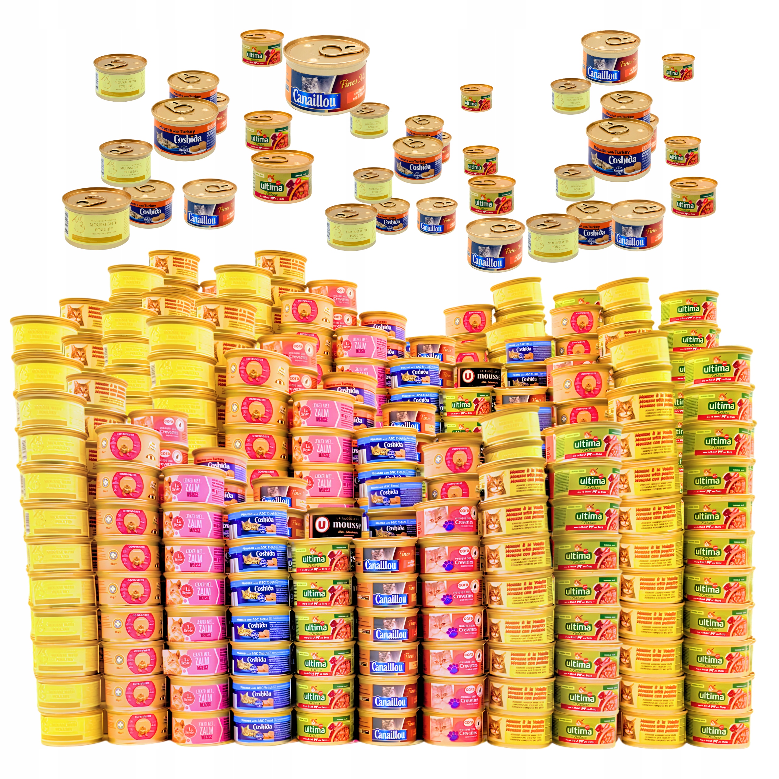 Karma mokra dla kota Musy MIX smaków 90× 85g delikatne mus dla kotów puszki