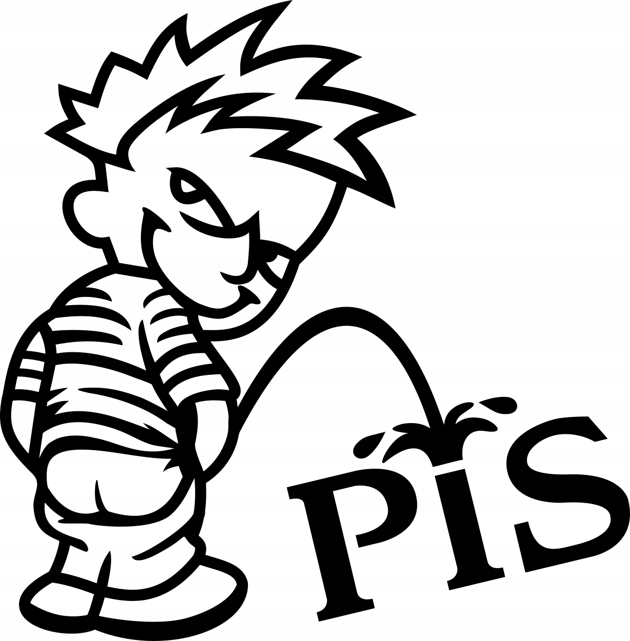 Naklejka Leje na wszystko Pis 12x12cm