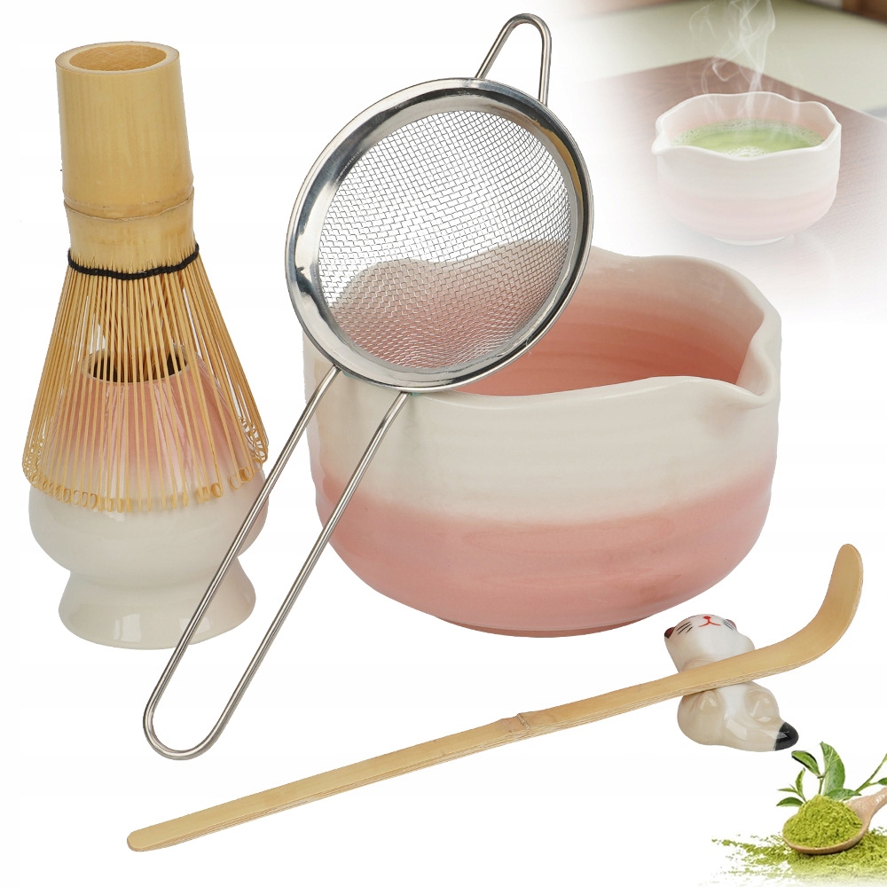 Zestaw Do Herbaty Matcha Z Miską 18OZ Trwały Bambus