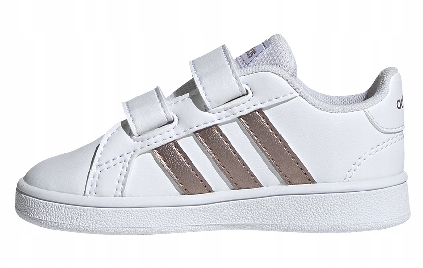 27 BUTY DZIECIĘCE ADIDAS EF0116 BIAŁE ZŁOTE RZEPY Marka adidas
