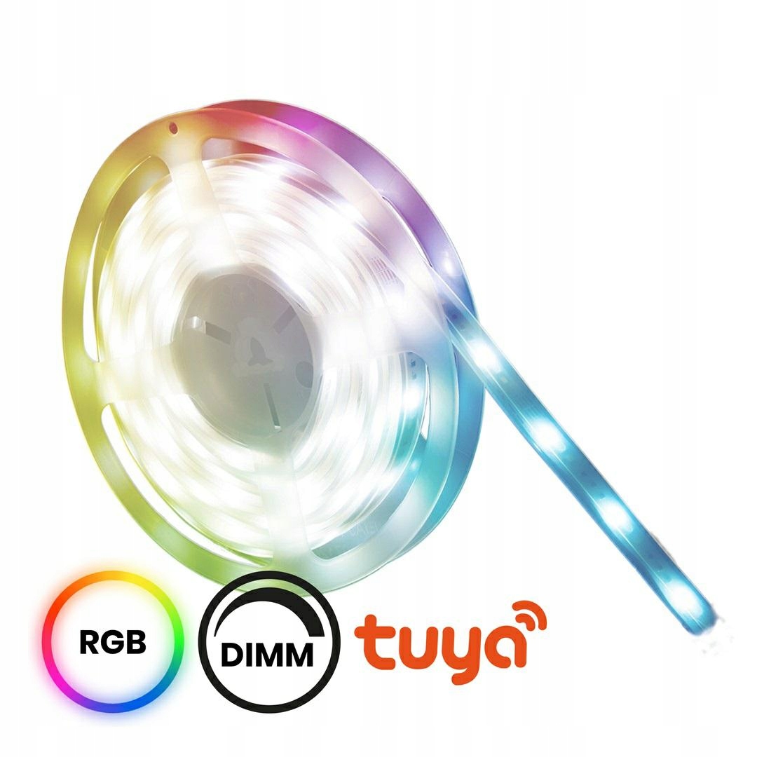 Sada Led Rgb 5 m 12V 12,5W Wi-Fi Smart Yuya Napájecí zdroj IP65 Příslušenství Domácnost