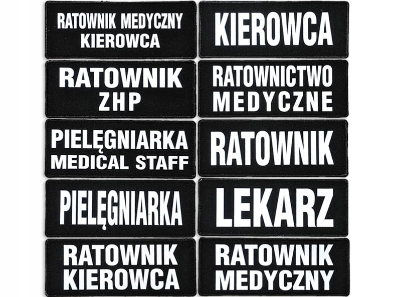 

Emblemat funkcyjny odblaskowy na rzepie 13 x 5 cm