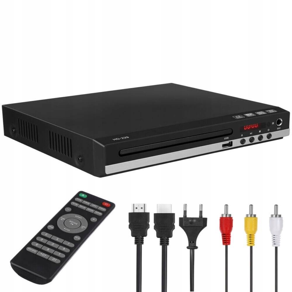 PRZENOŚNY ODTWARZACZ DVD HYUNDAI DV HDMI/AV USB 1080P PAL/NTSC SYSTEM