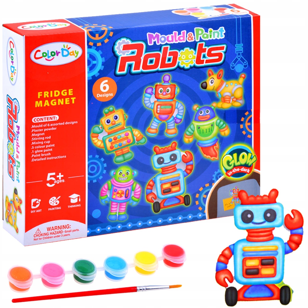 

Zestaw zrób sam magnesy Roboty gips farby ZA3278