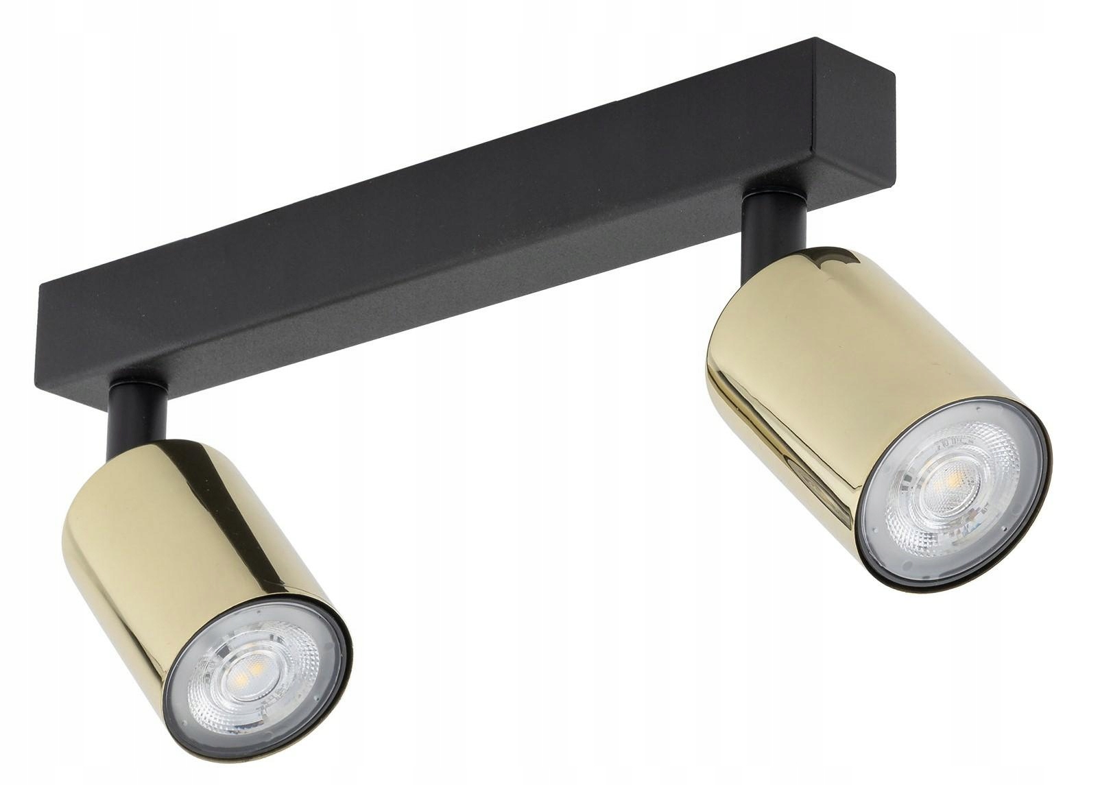 Stropní Svítidlo Spot Top Černá Zlatá 2xGU10 Závěsná lampa Kabinet Pokoj Dům