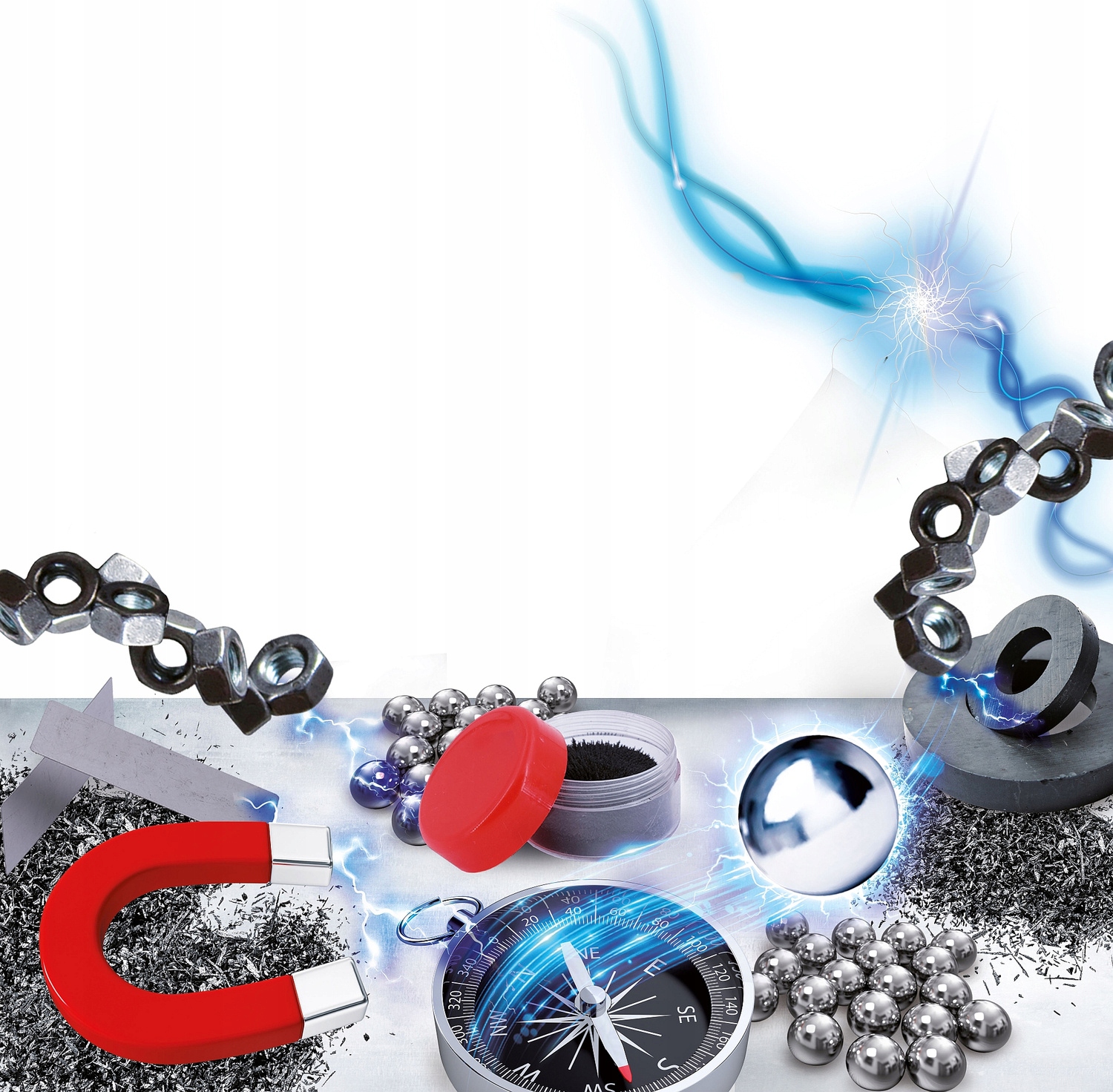 MAGNETYZM NAUKA W DOMU ZESTAW 50 EKSPERYMENTÓW EAN (GTIN) 8008324094103