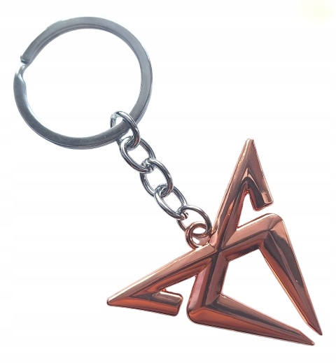 Metalowy brelok do Cupra kolor miedź połysk 9x4,5 cm design