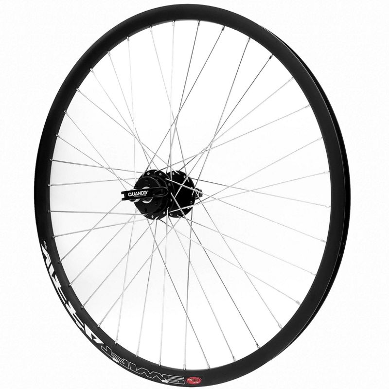 Koło 28" Tył wolnobieg obręcz Alu Stożek piasta Quando pod Tarczę na Qr Blk