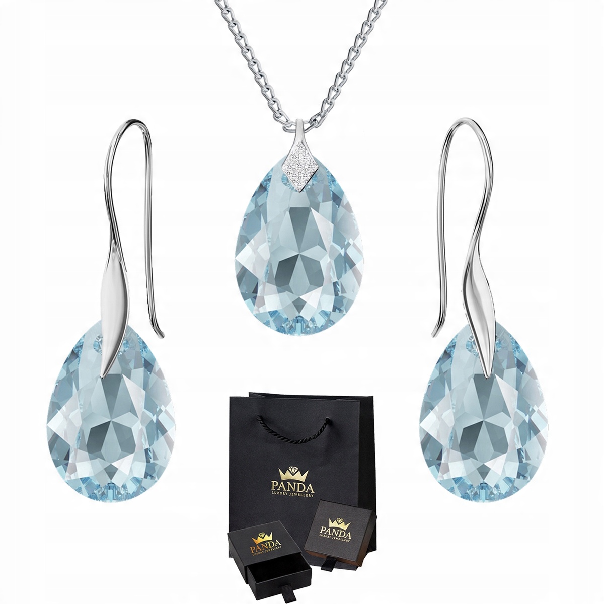 

Komplet Biżuterii Haki Swarovski Srebro Prezent