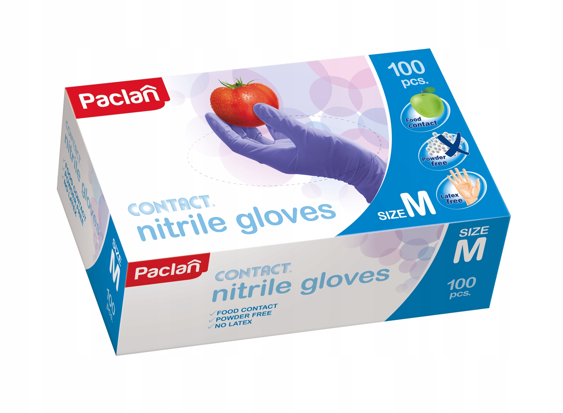 

Rekawiczki Nitrylowe bardzo mocne M bezpudrowe 100