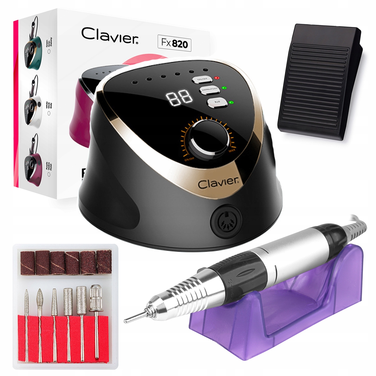 Clavier frezarka kosmetyczna do paznokci 65W Czarna