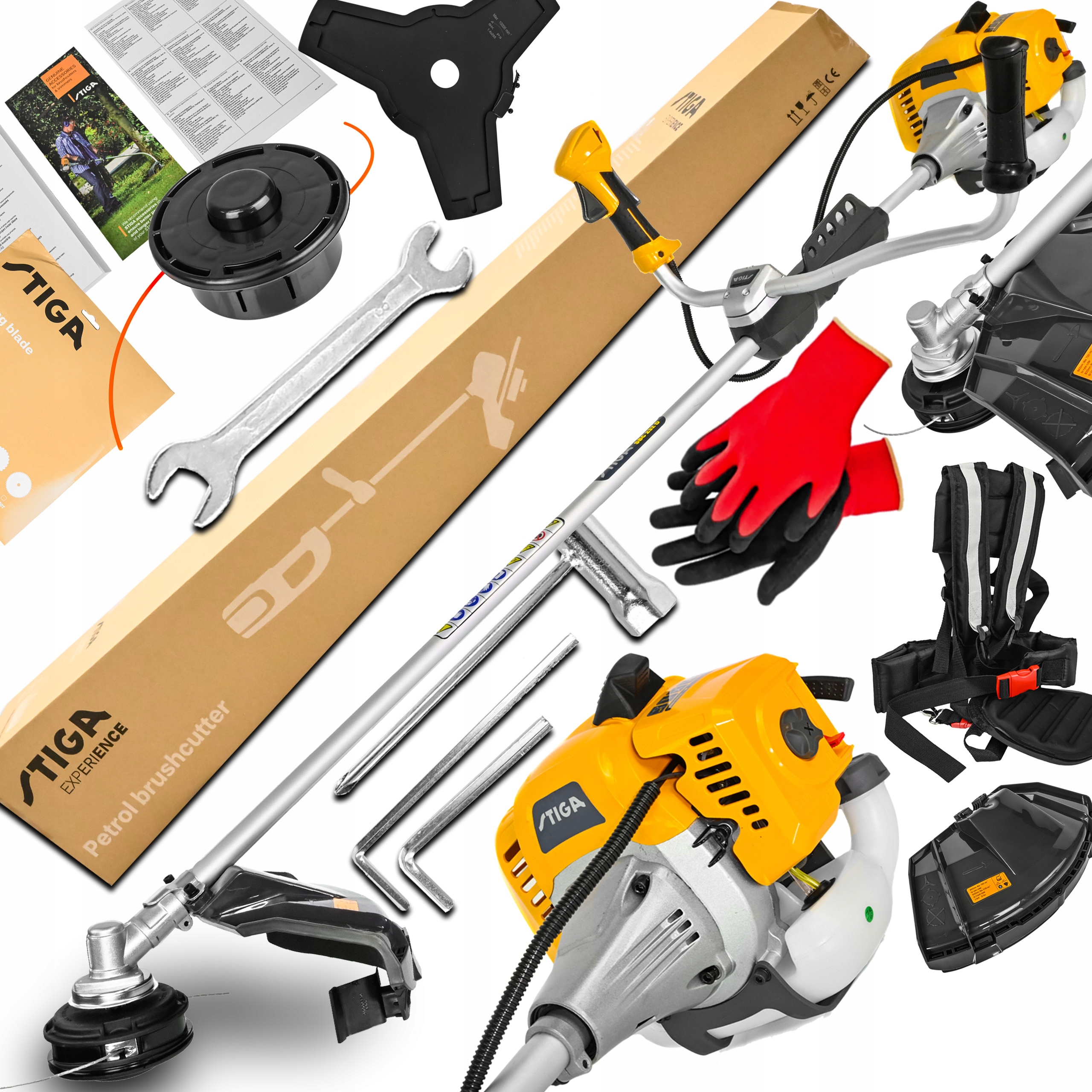 POTĘŻNA KOSA SPALINOWA STIGA MEGA MOC DO TRAWY 4KM WIELOFUNKCYJNA TURBO 5W1