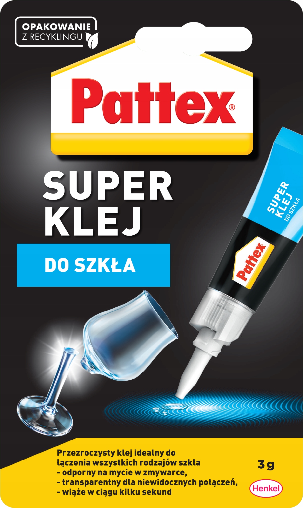 Klej specjalistyczny do szkła w płynie Pattex 3g